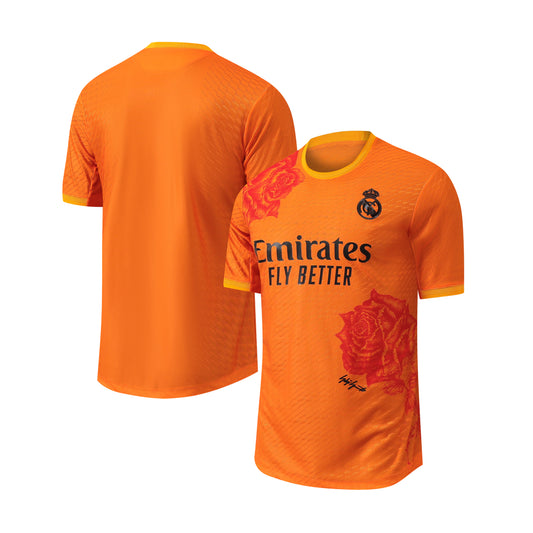 Réal Madrid Maillot Fleur Orange 2023 2024